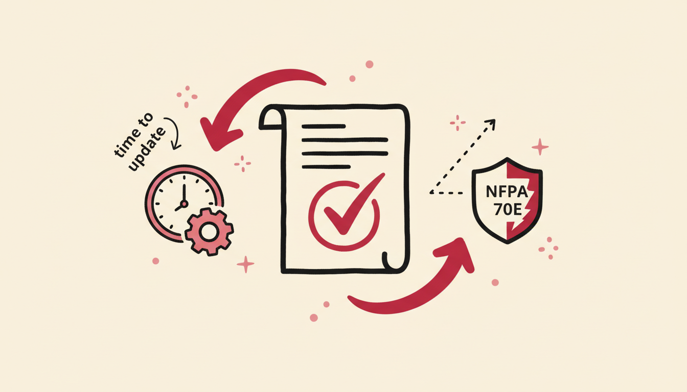 Validación del estudio y cuándo se debe actualizar (NFPA 70E)