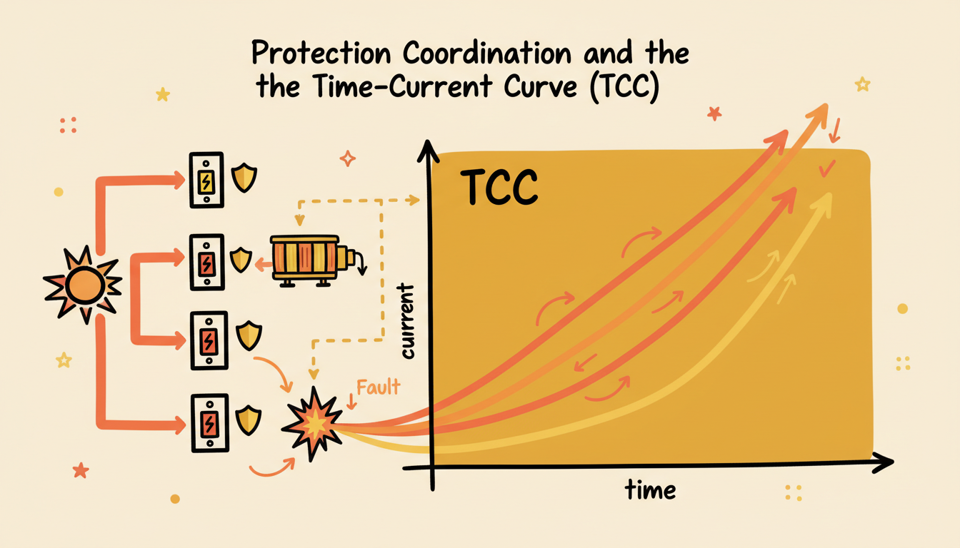 Coordinación de protecciones y la curva tiempo-corriente (TCC)