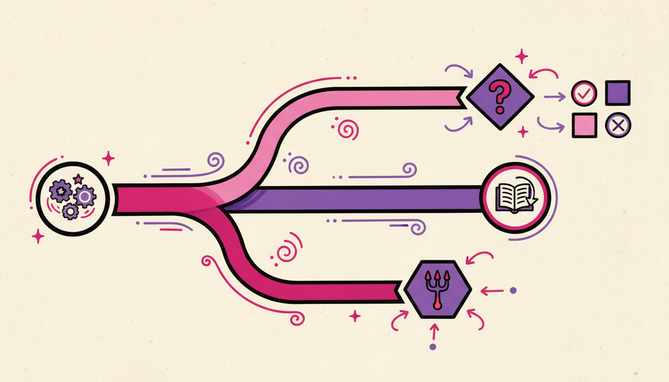 Rutas (paths): crea flujos con múltiples caminos