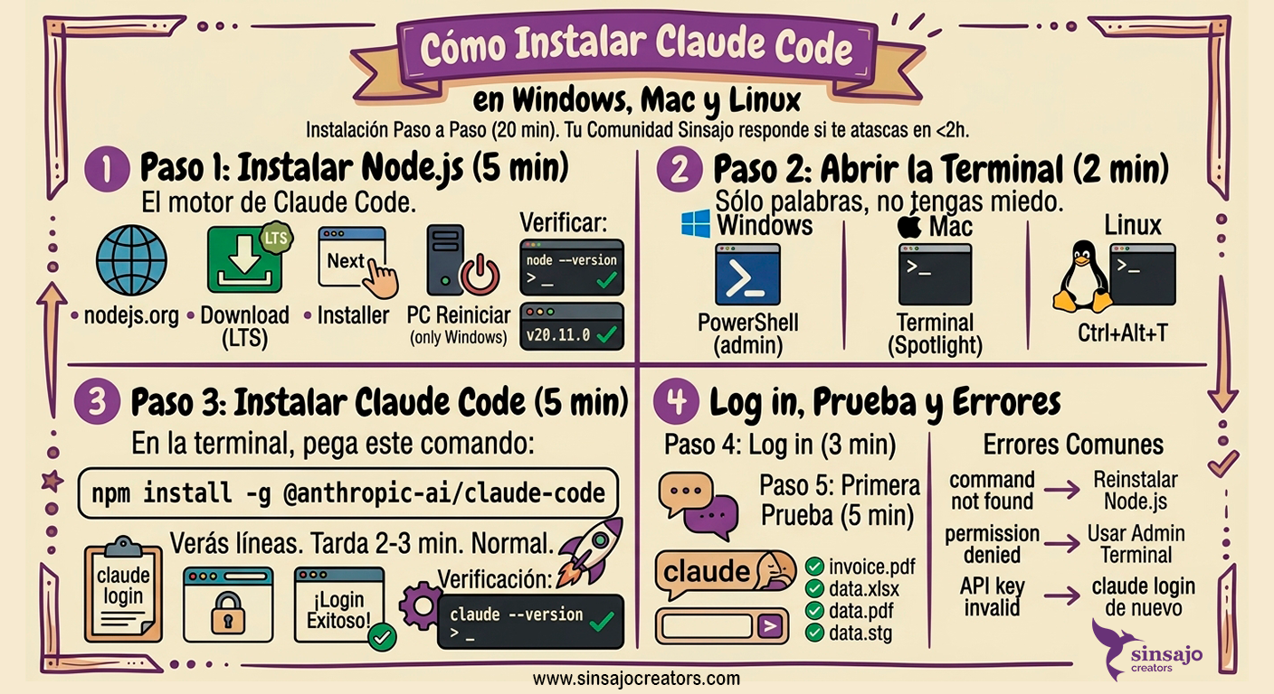 Resumen de la Lección: Instalación de Claude Code en Windows, Mac y Linux
