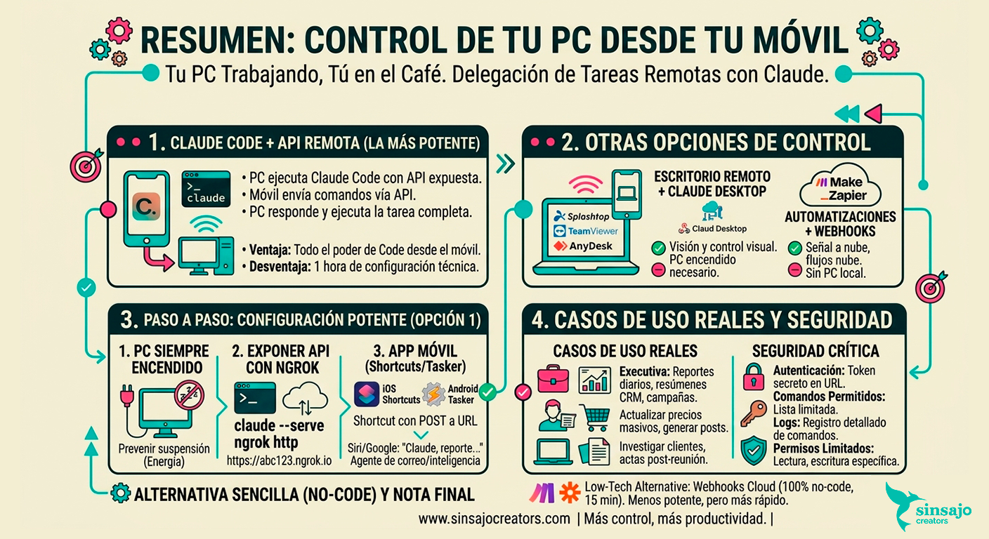 Resumen de la Lección: Controlando tu PC desde el celular
