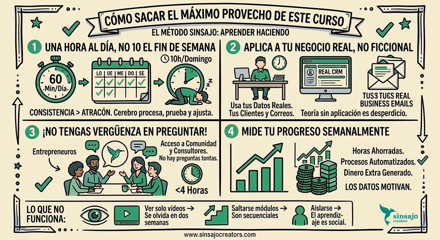 Resumen de la Lección: Cómo aprovechar este curso al máximo