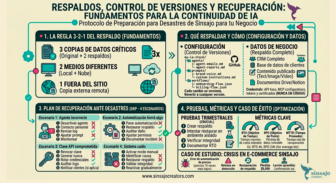 Resumen de la Lección: Backups, control de versiones y recuperación