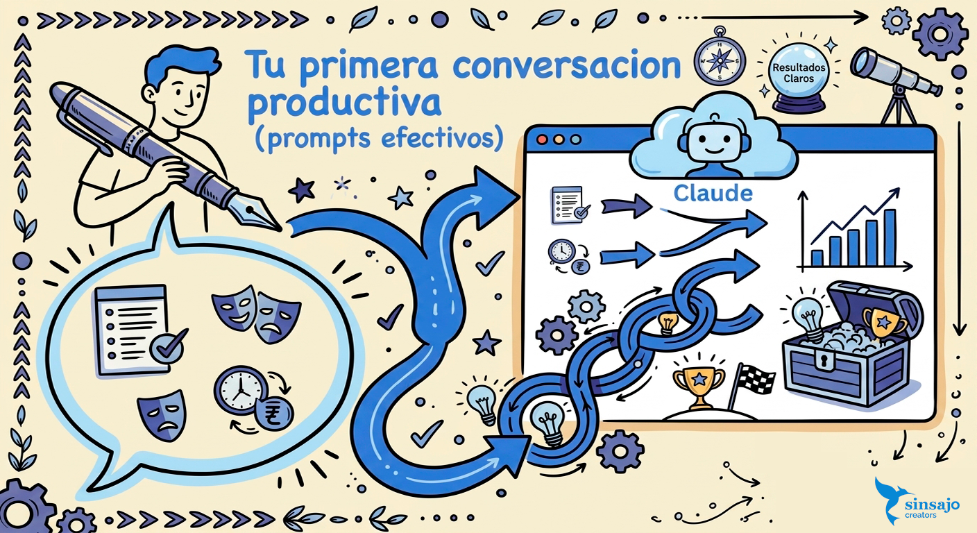 Tu primera conversación productiva (prompts efectivos)