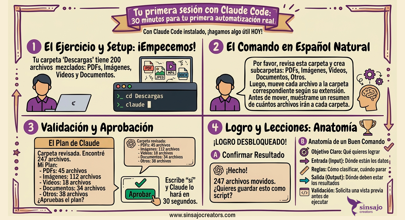 Resumen de la Lección: Tu primera sesión con Claude Code