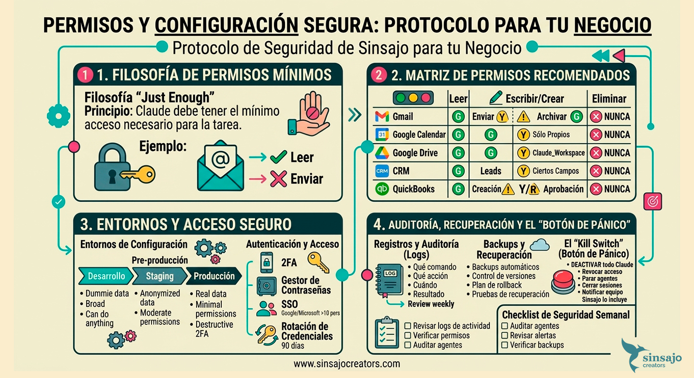 Resumen de la Lección: Permisos y configuración segura