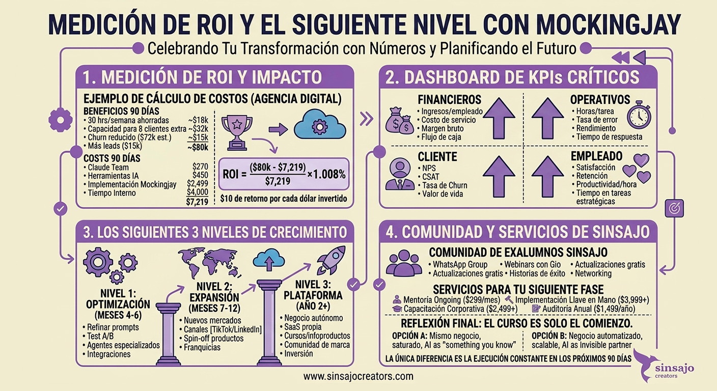 Resumen de la Lección: Medición de ROI y el siguiente nivel con Sinsajo