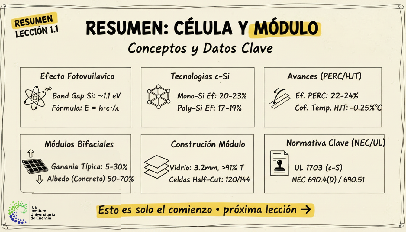 Resumen de la Lección: Física de la Célula y Tecnología de Módulos