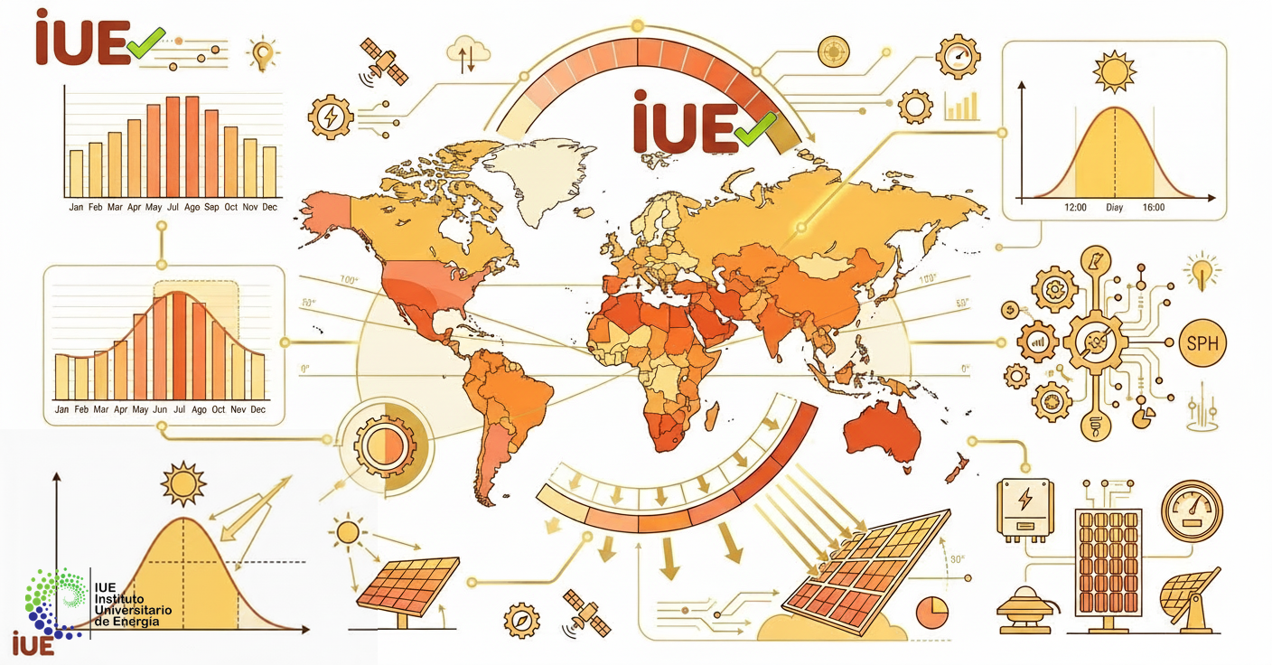 Mapa mundial de horas sol pico promedio anual