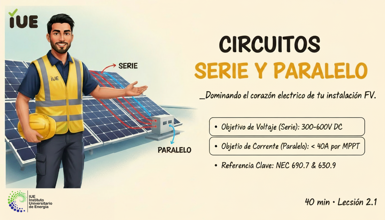 Circuitos en Serie y Paralelo en Sistemas FV