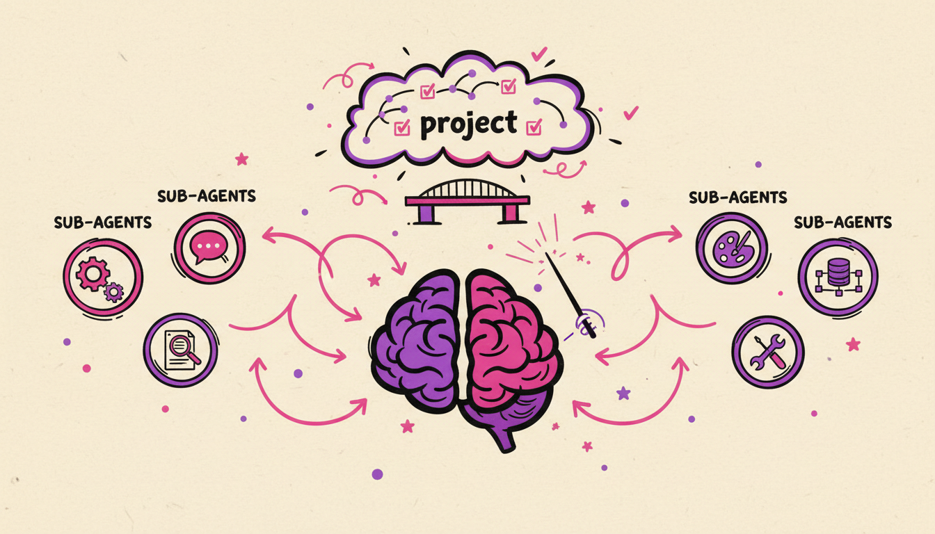 Orquestación de subagentes: el modelo como director de proyecto