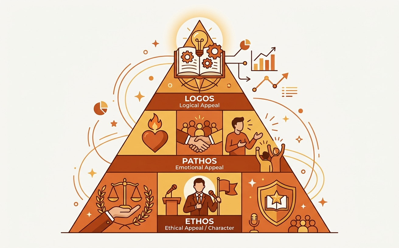 Resumen de la Lección: Fundamentos de Oratoria Política: Ethos, Pathos, Logos