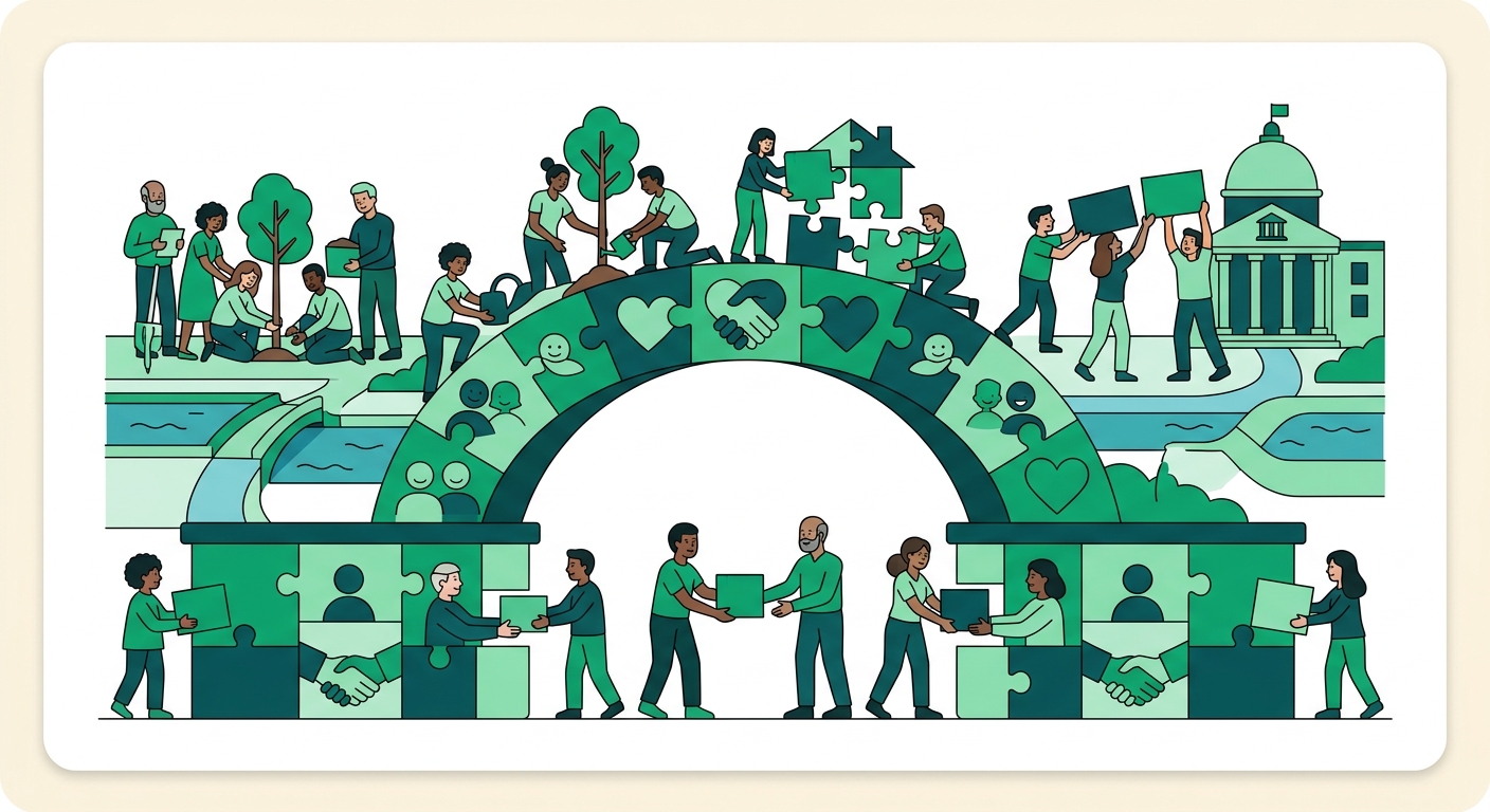 Ilustración del mensaje central de Fratelli Tutti: fraternidad y amistad social como base de la política