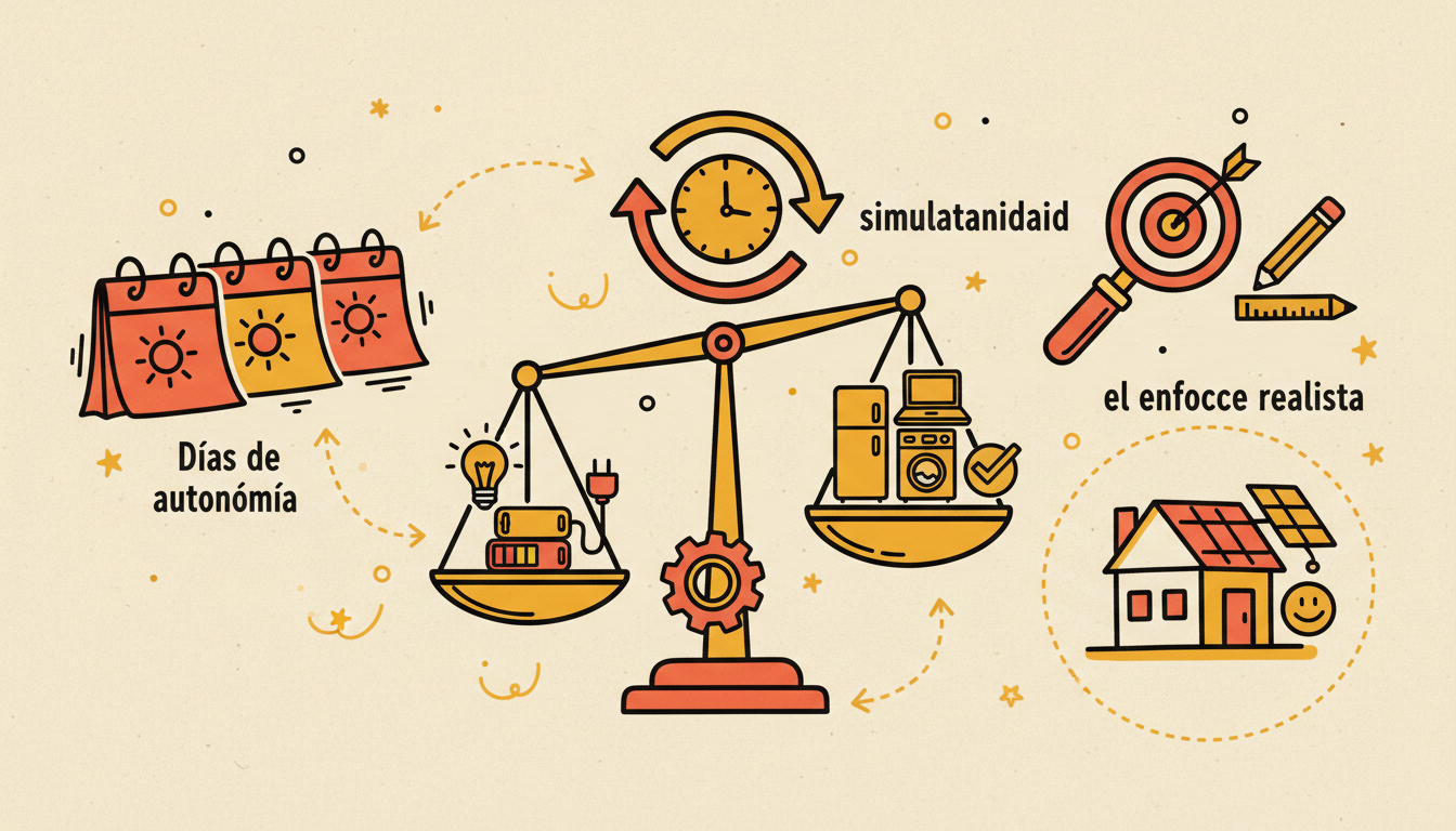 Días de autonomía y factor de simultaneidad: el enfoque realista
