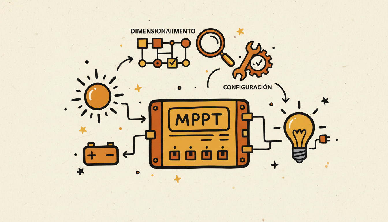 Dimensionamiento y configuración del controlador de carga MPPT