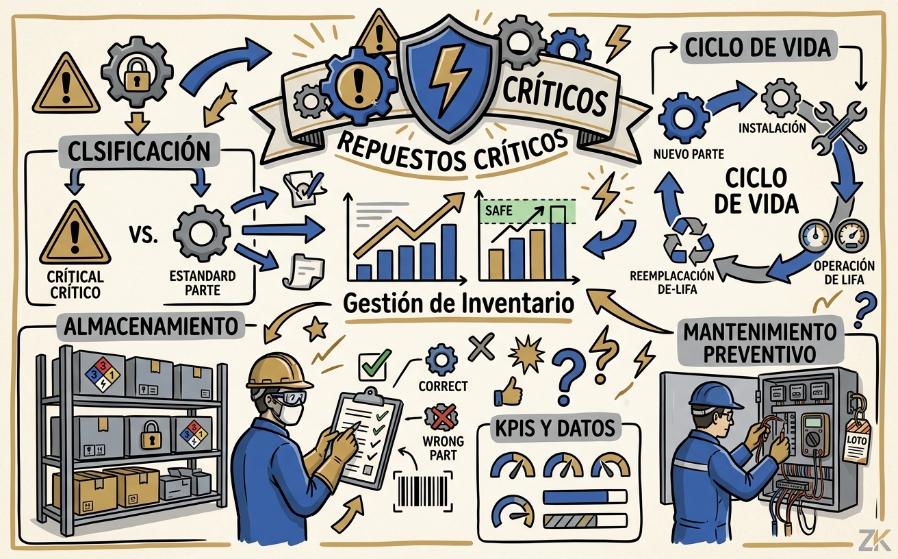 Gestión de Repuestos Críticos e Inventario