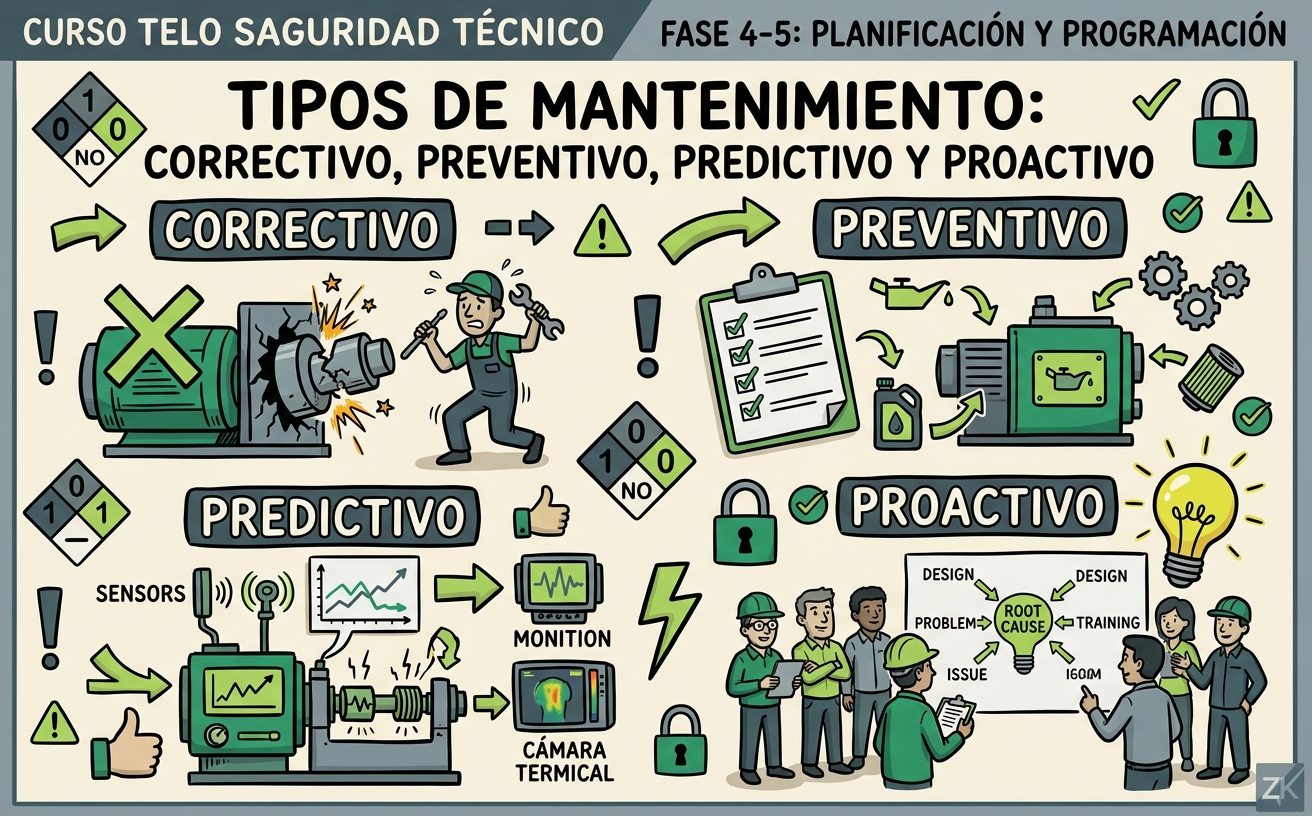 Tipos de Mantenimiento: Correctivo, Preventivo, Predictivo y Proactivo