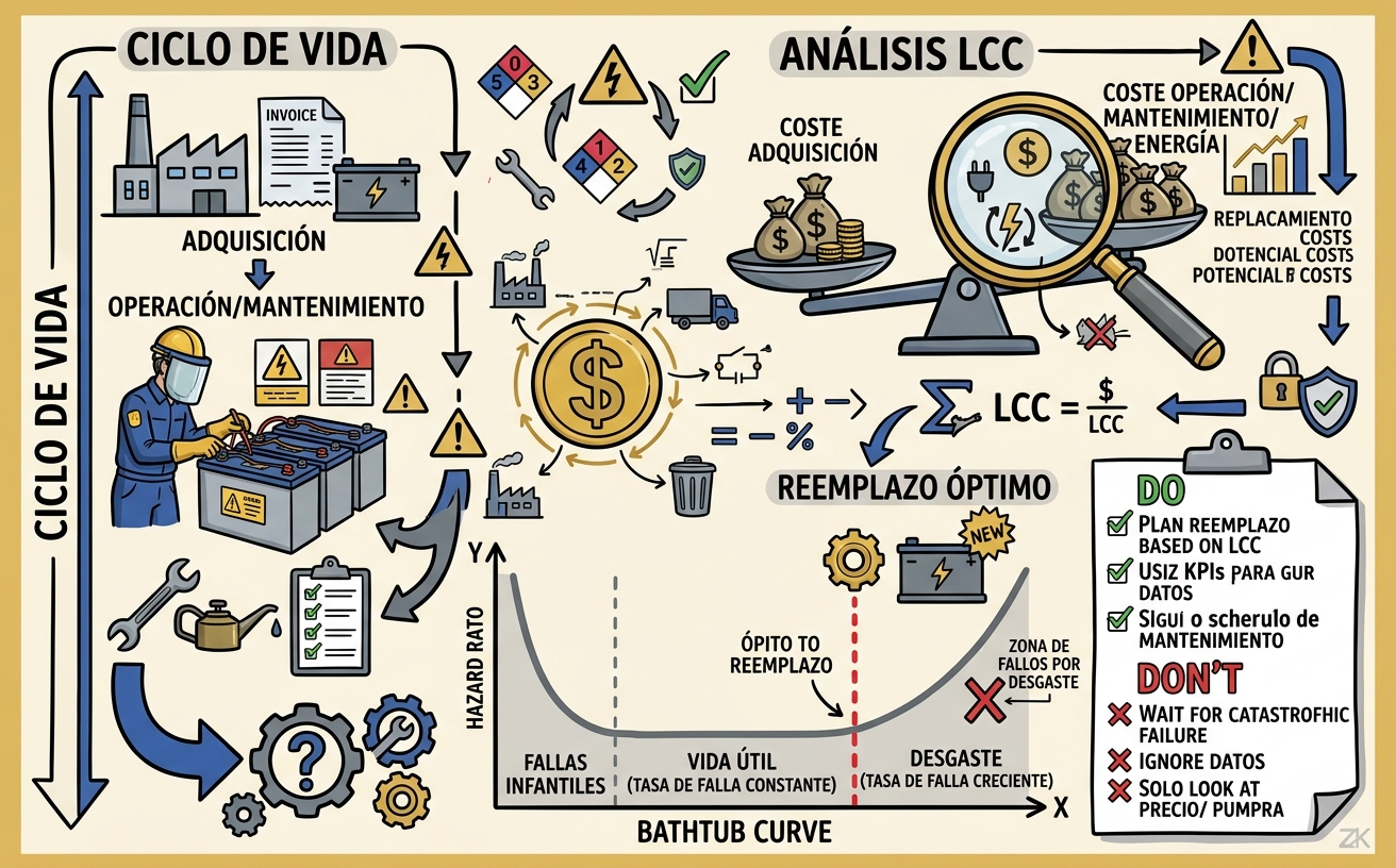 Análisis del Coste del Ciclo de Vida (LCC) y Reemplazo Óptimo