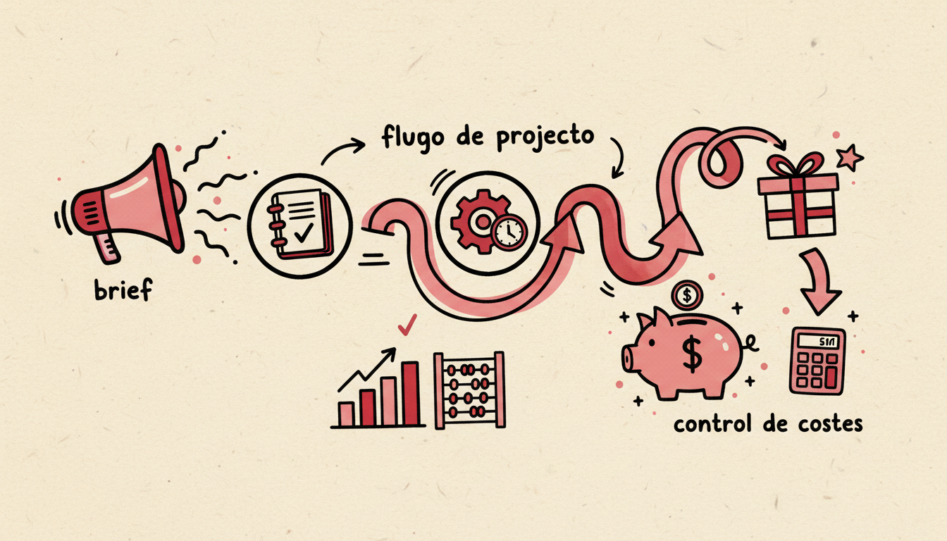 Flujo de proyecto: del brief al entregable final y control de costes