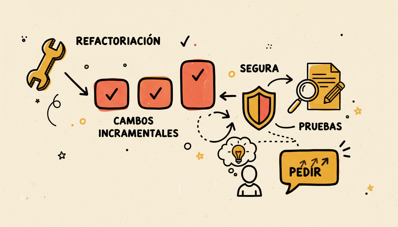Refactorización segura: pedir cambios incrementales y con pruebas