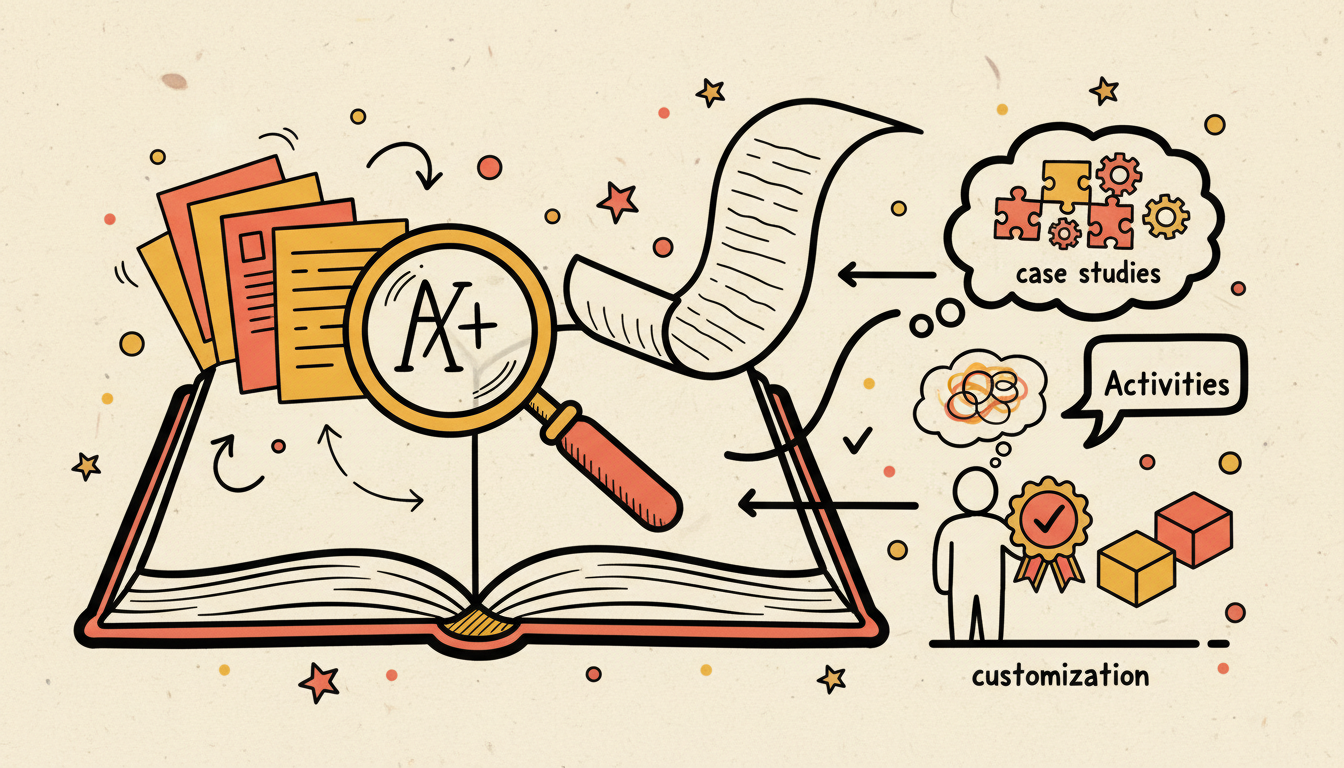 Creación de textos, casos de estudio y actividades a medida