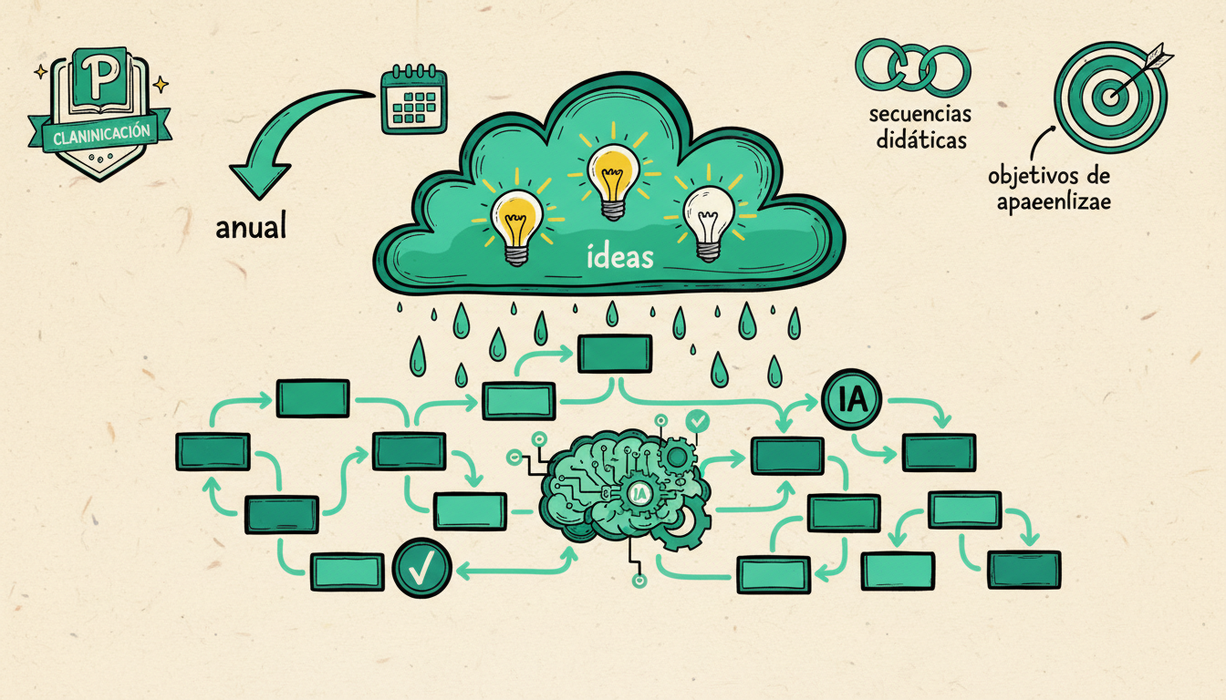 Lluvia de ideas para tu mapa curricular anual con IA