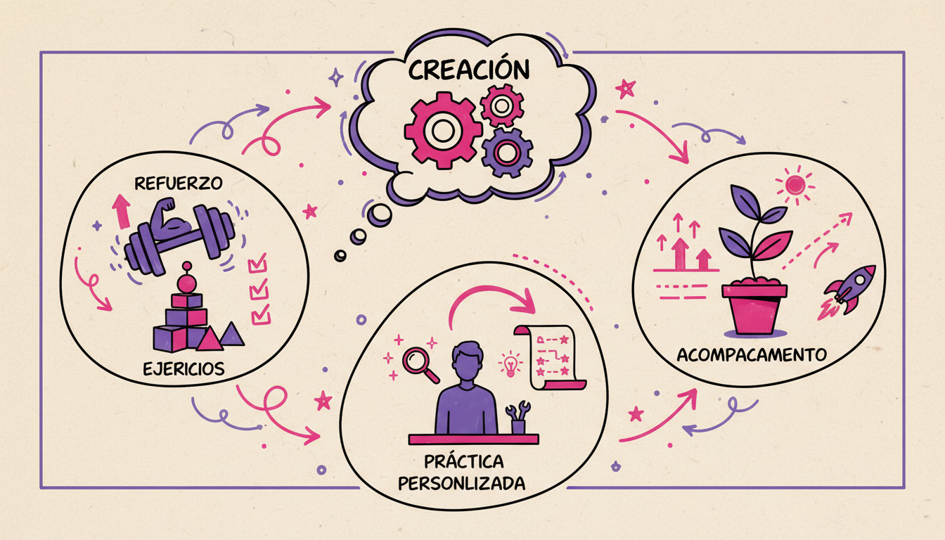 Creación de ejercicios de refuerzo y práctica personalizada