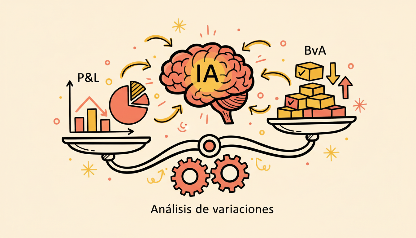 Análisis de variaciones (P&L, BvA) con IA