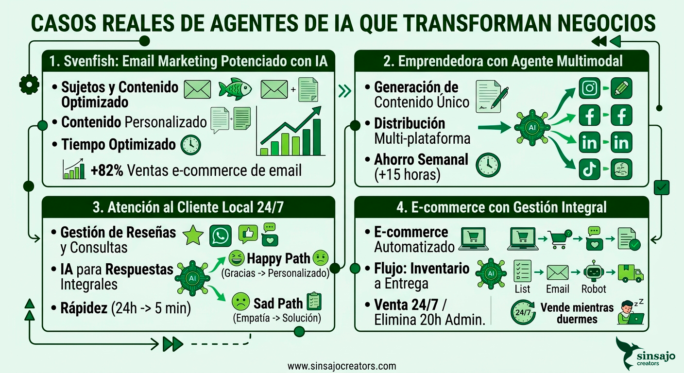 Resumen de la Lección: Casos Reales: Agentes que Transforman Negocios