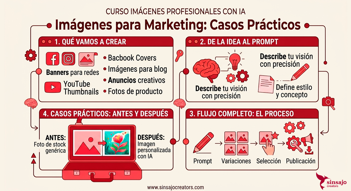 Resumen de la Lección: Imágenes para Marketing: Casos Prácticos