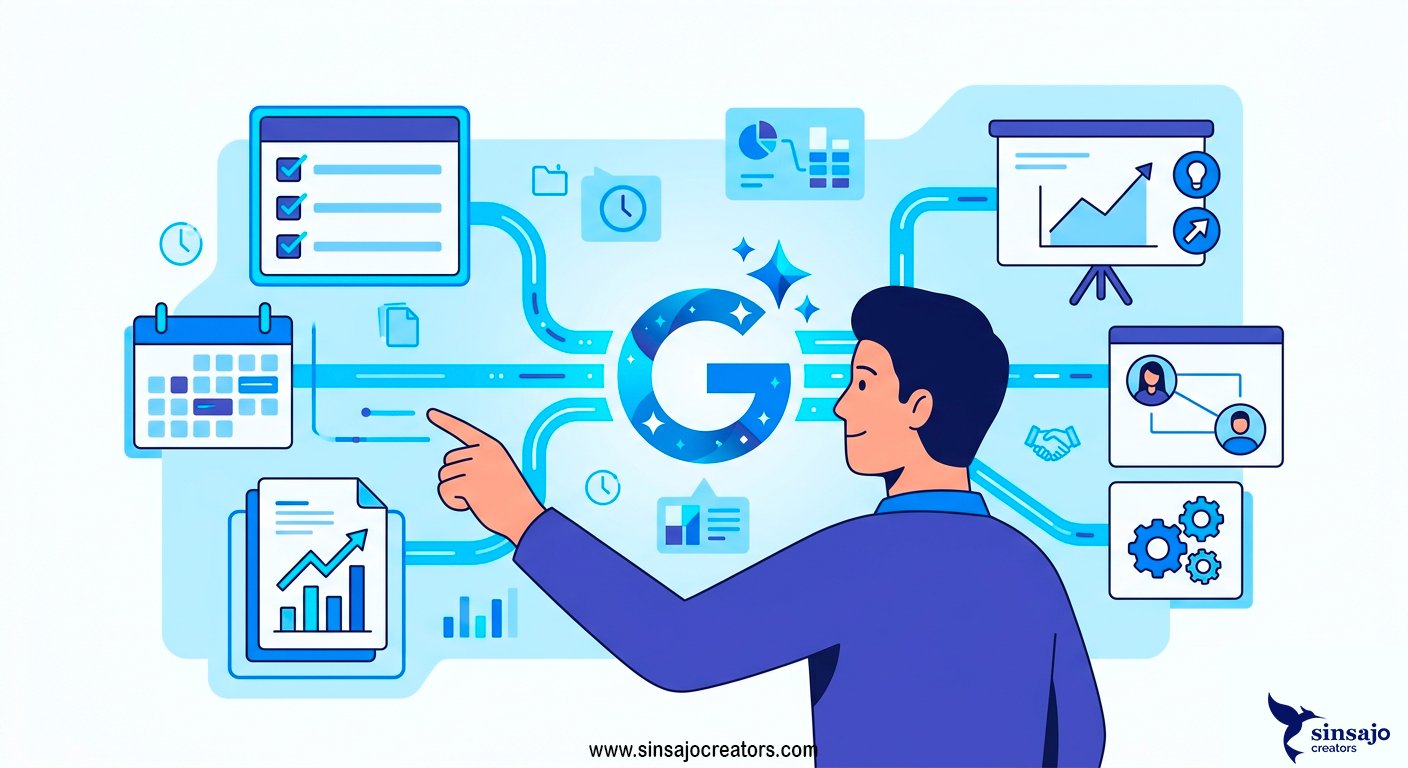 Ilustración sobre Conoce a Gemini: Tu Asistente IA en la lección Tu Centro de Comando: Google Gemini