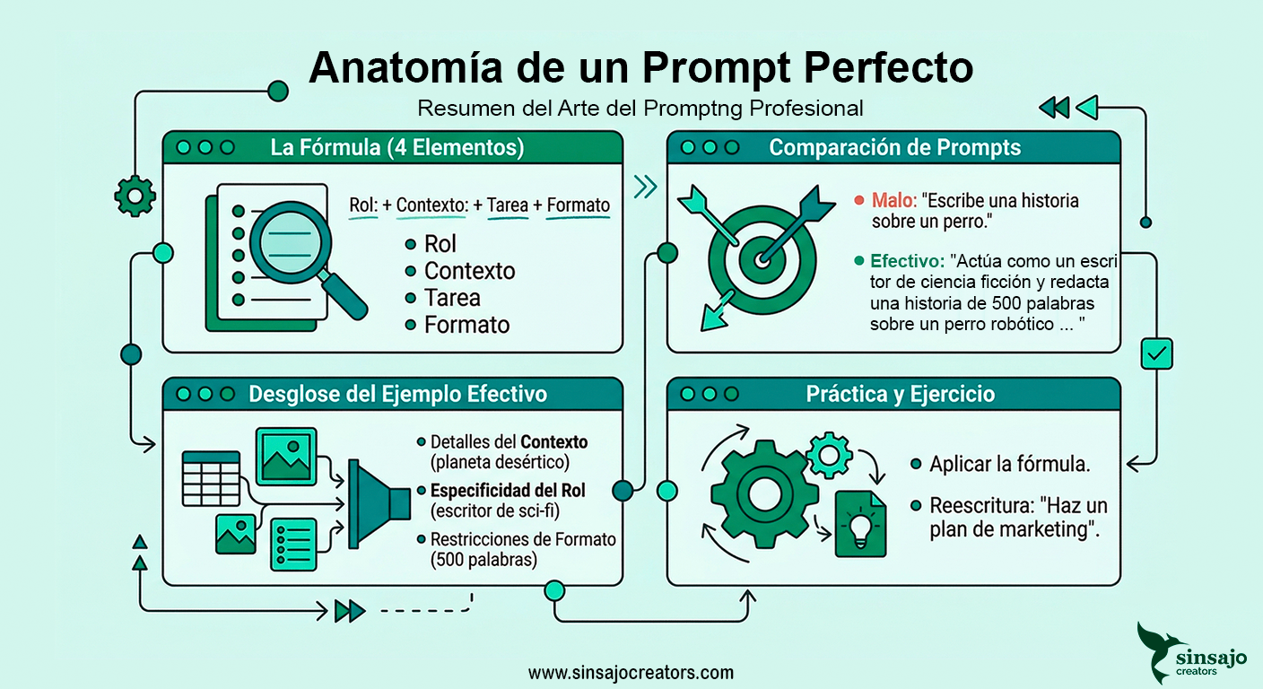 Resumen de la Lección: Anatomía de un Prompt Perfecto