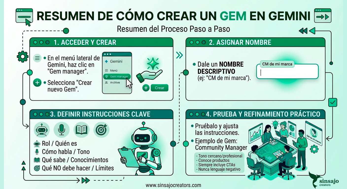 Resumen de la Lección: Gems: Crea tu Asistente IA Personalizado
