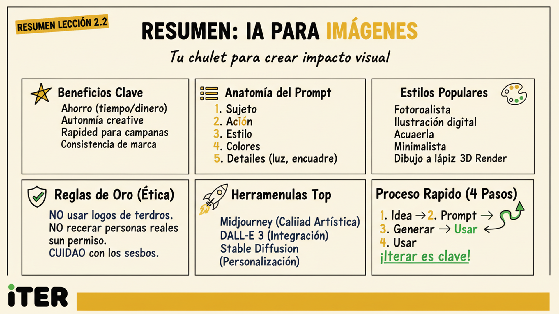 Resumen de la Lección: Imágenes y Materiales sin Diseñador