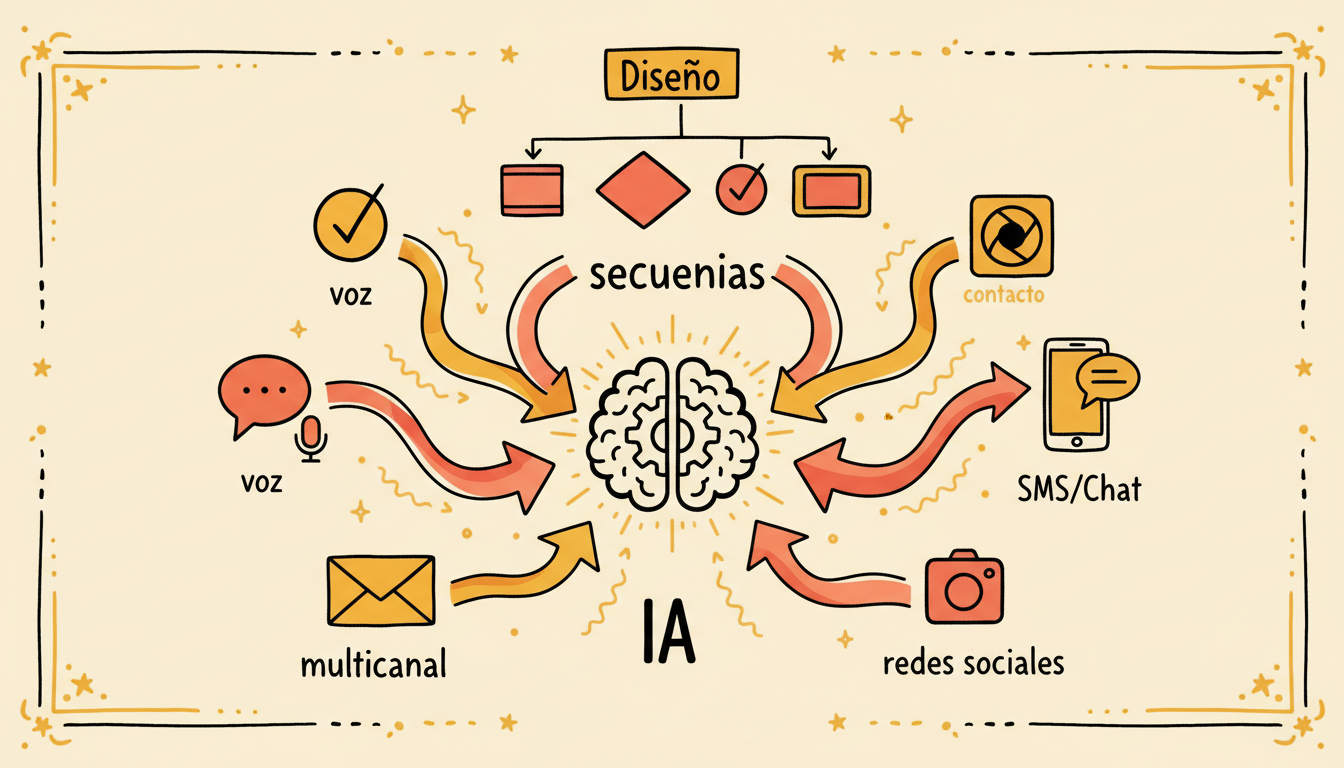 Diseño de secuencias de contacto multicanal asistidas por IA