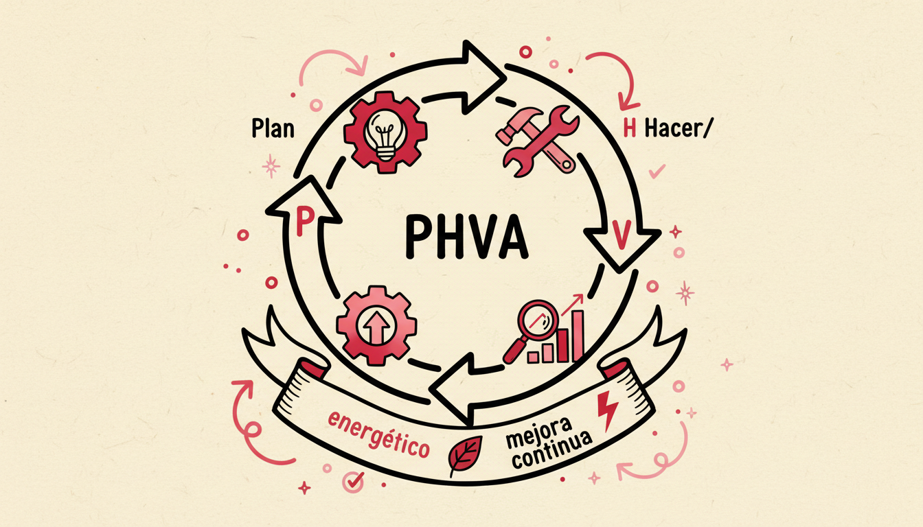 El ciclo PHVA para la mejora continua del desempeño energético