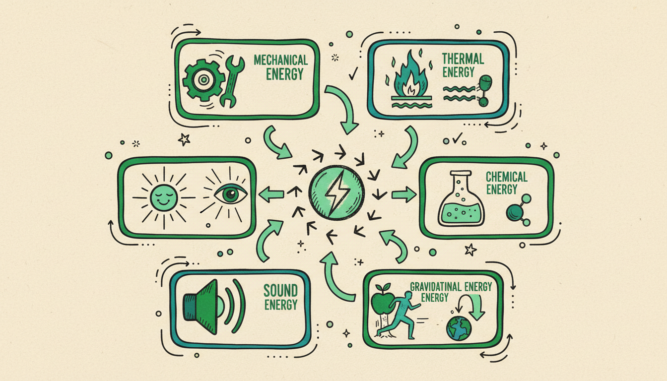 Más allá de la electricidad: los 8 tipos de energía