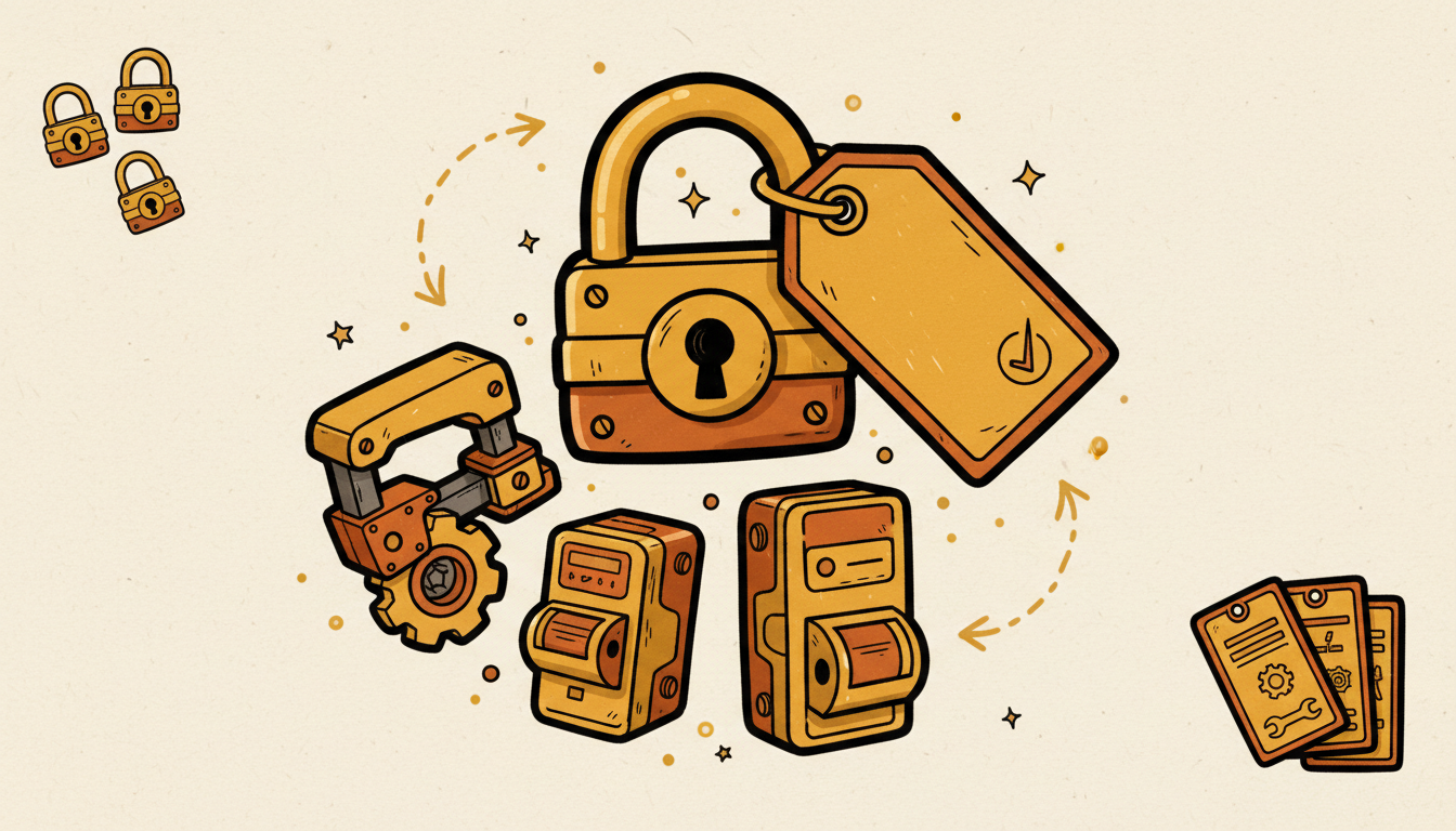 Candados, tarjetas y dispositivos: el hardware de LOTO