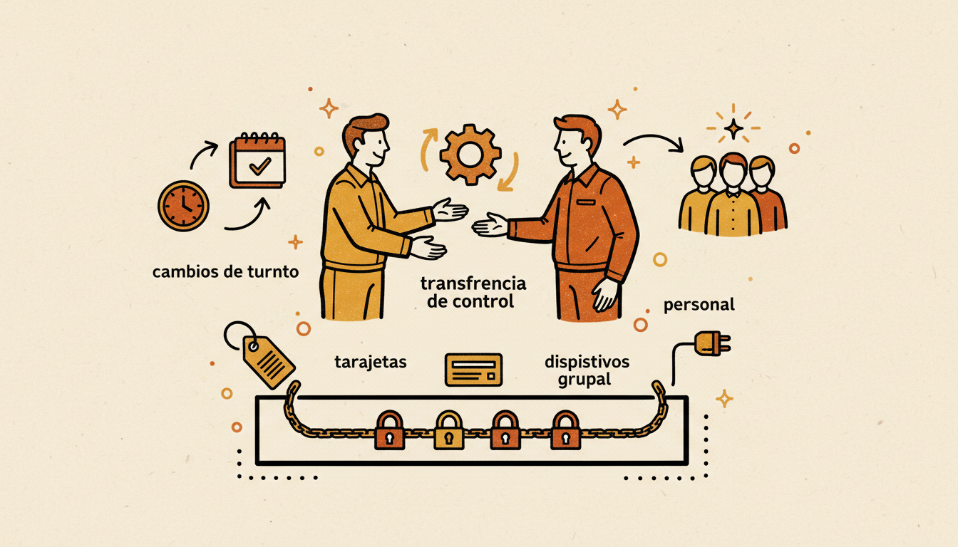 Transferencia de control: cambios de turno y personal
