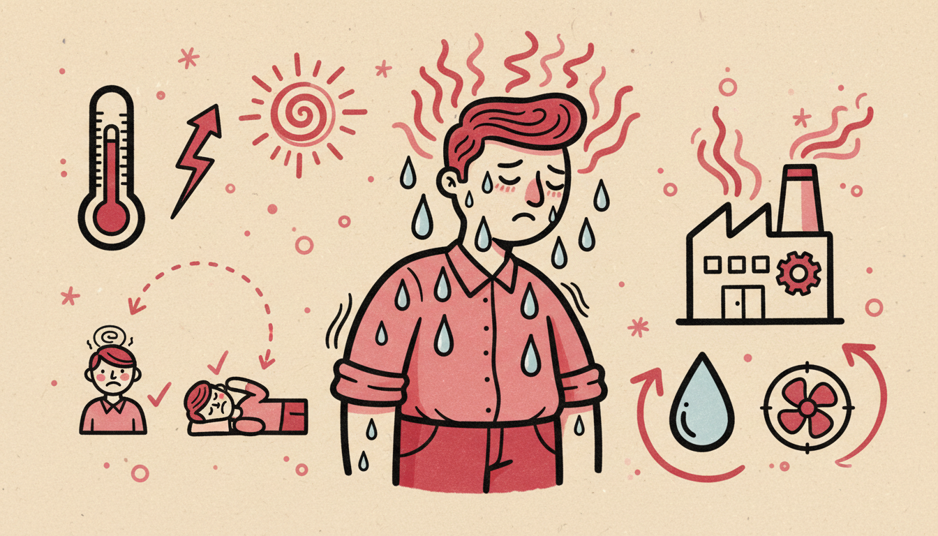 Golpe de calor y agotamiento por calor en el trabajo