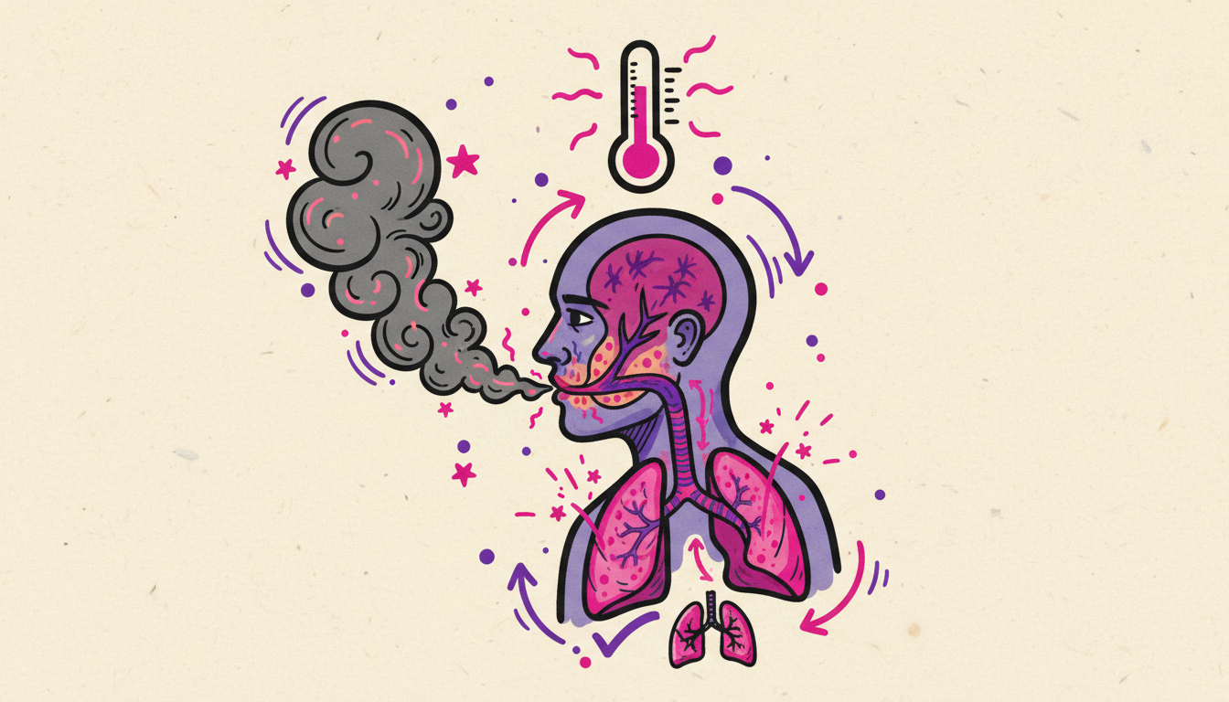 Lesión de la vía aérea por inhalación de humo o vapores calientes