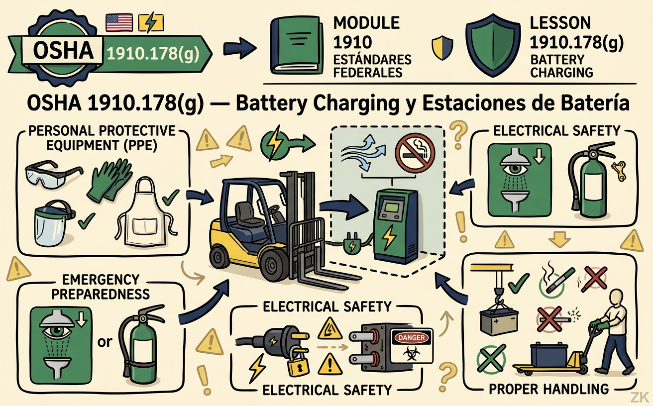 OSHA 1910.178(g) — Battery Charging y Estaciones de Batería