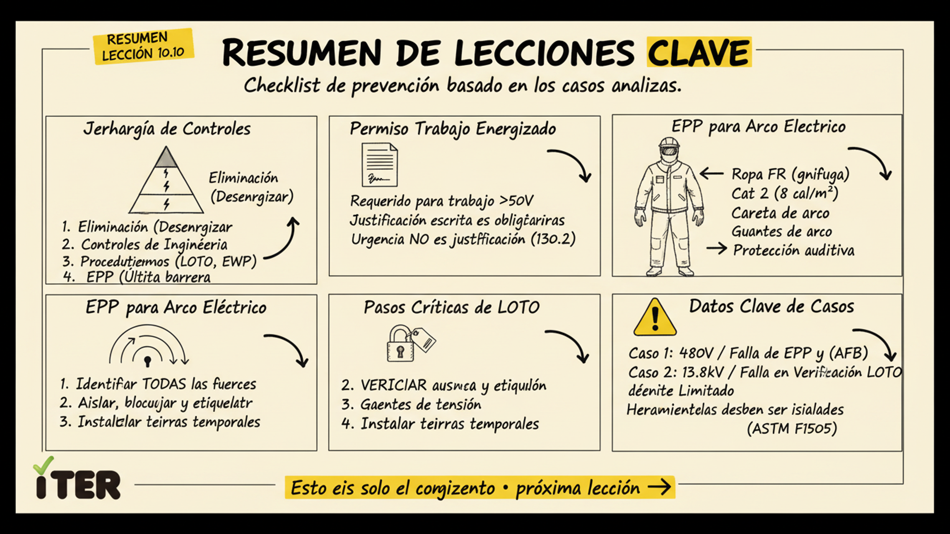 Resumen de la Lección: 3 accidentes industriales analizados: Manufactura, Petróleo y Construcción