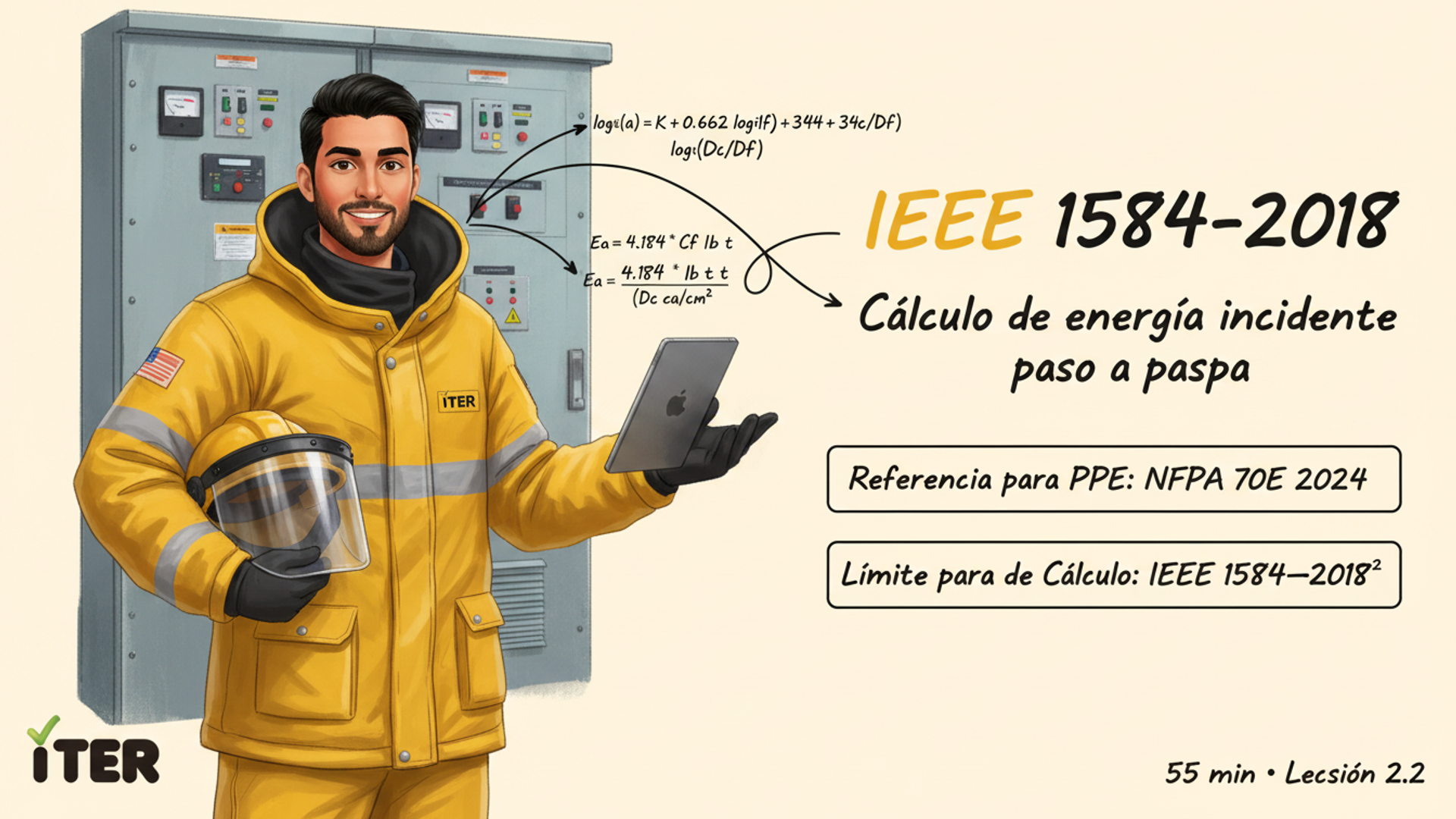 IEEE 1584-2018 — Cálculo de energía incidente paso a paso