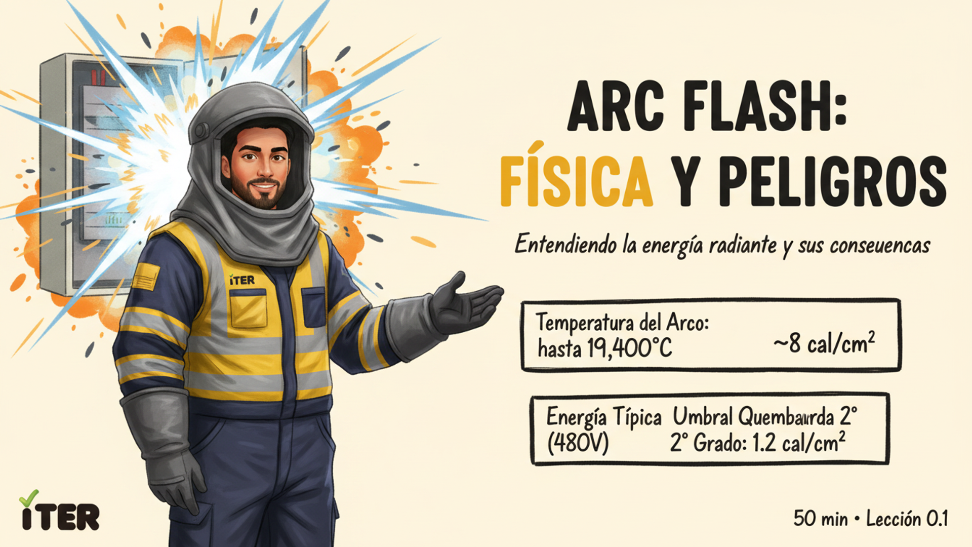 Arc Flash: física, temperaturas y energía radiante