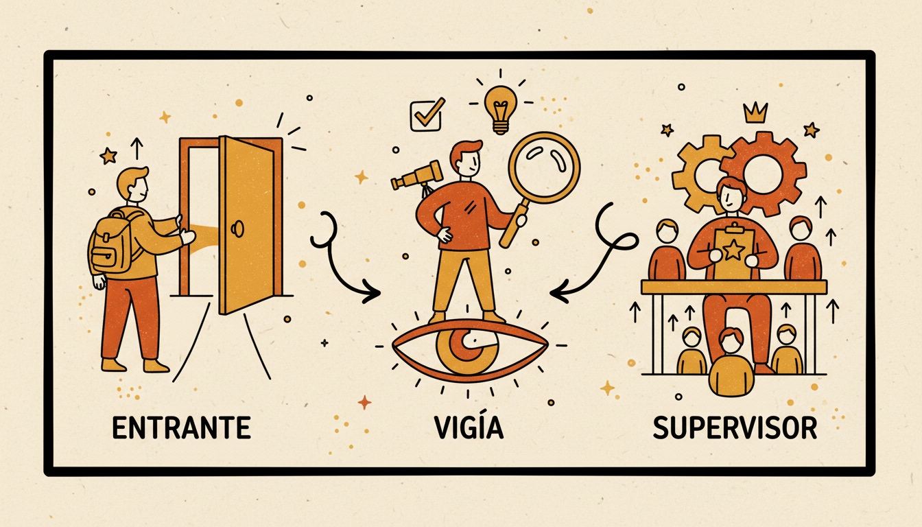 Entrante, vigía y supervisor: responsabilidades definidas
