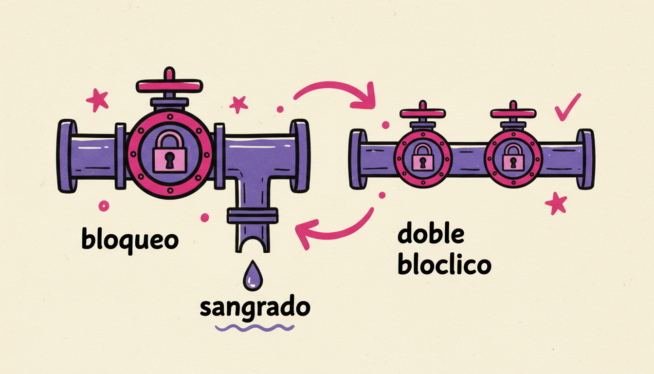 Aislamiento de tuberías: bloqueo, sangrado y doble bloqueo